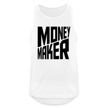 Money Maker Erfolgreich Logo - Männer Tank Top atmungsaktiv - Weiß - Vorne - Nick (188cm)