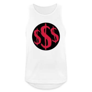 Reich 3 Dollar Zeichen - Männer Tank Top atmungsaktiv - Weiß - Vorne - Nick (188cm)