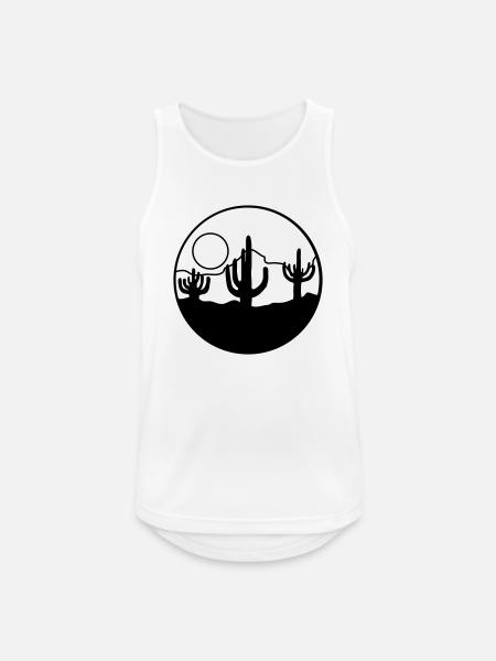 Nature Sun Desert Landscape - Men's Breathable Tank Top - white