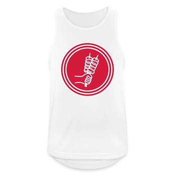 Spieß grill Icon - Männer Tank Top atmungsaktiv - Weiß - Vorne - Nick (188cm)