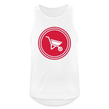 Wheelbarrow symbol - Men's Breathable Tank Top - white - Front - Nick (188cm)