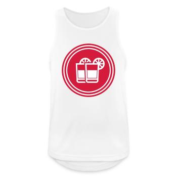 Cocktail Icon - Männer Tank Top atmungsaktiv - Weiß - Vorne - Nick (188cm)