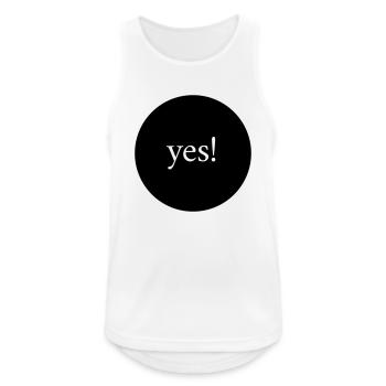 yes! - Men's Breathable Tank Top - white - Front - Nick (188cm)