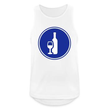 Wein Icon - Männer Tank Top atmungsaktiv - Weiß - Vorne - Nick (188cm)