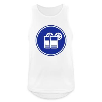 Cocktail Icon - Männer Tank Top atmungsaktiv - Weiß - Vorne - Nick (188cm)