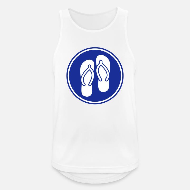 Badelatschen icon - Männer Tank Top atmungsaktiv - Weiß