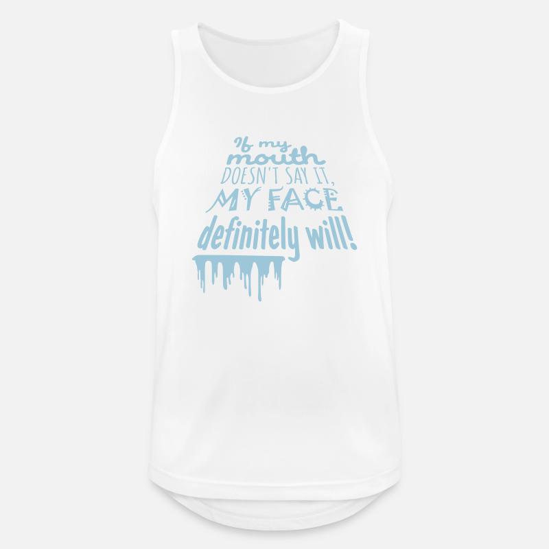 my face definitely will - Men's Breathable Tank Top - white