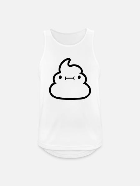Face Kawaii shit pile - Men's Breathable Tank Top - white
