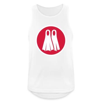 Diving fin circle - Men's Breathable Tank Top - white - Front - Nick (188cm)