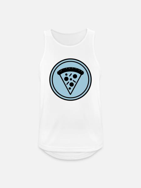Pizza icon circle - Men's Breathable Tank Top - white