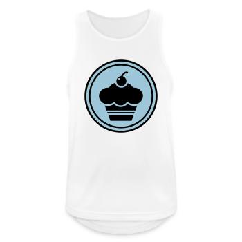 Muffin Silhouette Kreis - Männer Tank Top atmungsaktiv - Weiß - Vorne - Nick (188cm)