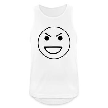 Emoji sketch annoys black - Men's Breathable Tank Top - white - Front - Nick (188cm)