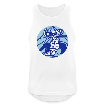 Sphinx Song. Mystische Katze und Pyramide - Männer Tank Top atmungsaktiv - Weiß - Vorne - Nick (188cm)