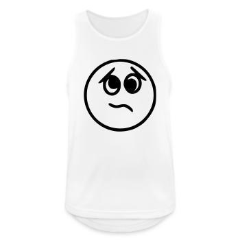 Emoji sketch nervous black - Men's Breathable Tank Top - white - Front - Nick (188cm)