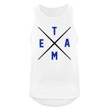 team - Männer Tank Top atmungsaktiv - Weiß - Vorne - Nick (188cm)