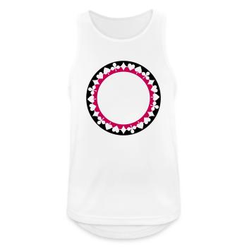 Kranz Spielkarten Skat zweifarbig - Männer Tank Top atmungsaktiv - Weiß - Vorne - Nick (188cm)