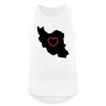 Iran Love - Men's Breathable Tank Top - white - Front - Nick (188cm)