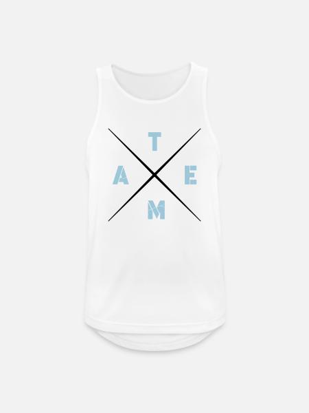 team - Männer Tank Top atmungsaktiv - Weiß