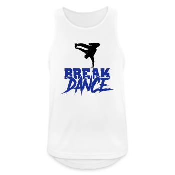 Break Dance - Débardeur respirant Homme - blanc - Devant - Nick (188cm)