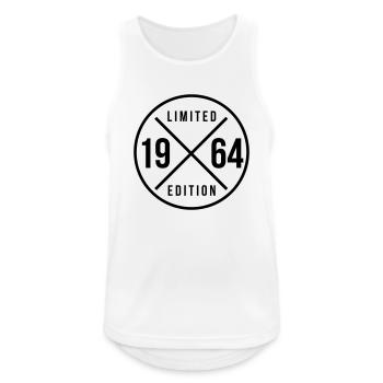 1964 Kreis 60. Geburtstag Farbwechsel - Männer Tank Top atmungsaktiv - Weiß - Vorne - Nick (188cm)