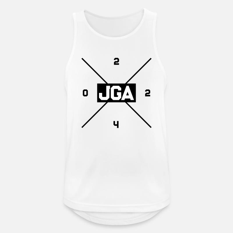 Jga 2024 Junggesellenabschied - Männer Tank Top atmungsaktiv - Weiß