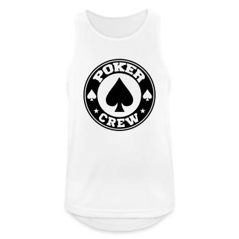 poker crew - Männer Tank Top atmungsaktiv - Weiß - Vorne - Nick (188cm)