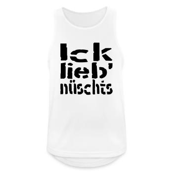 ick lieb nüschts - Männer Tank Top atmungsaktiv - Weiß - Vorne - Nick (188cm)
