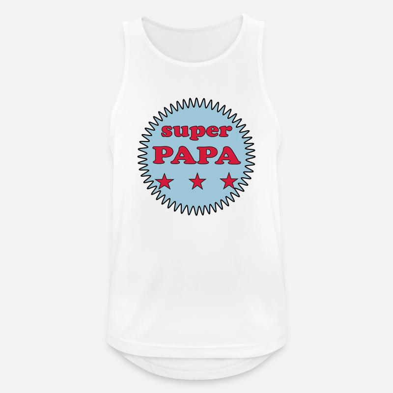 PAPA - Männer Tank Top atmungsaktiv - Weiß