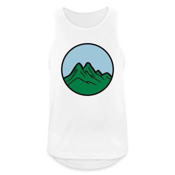 berge 2 - Männer Tank Top atmungsaktiv - Weiß - Vorne - Nick (188cm)