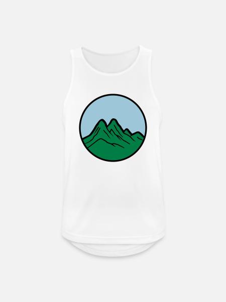 berge 2 - Männer Tank Top atmungsaktiv - Weiß