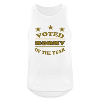 VOTED MOMMY OF THE YEAR - Débardeur respirant Homme - blanc - Devant - Nick (188cm)