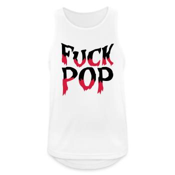 Fuck Pop Charts Musique Heavy Metal Hard Rock Amour - Débardeur respirant Homme - blanc - Devant - Nick (188cm)
