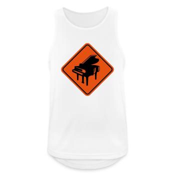 Sign Piano Instrument Warning Classical Music - Men's Breathable Tank Top - white - Front - Nick (188cm)