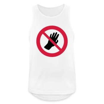 Transparent: Please don't touch me Autism Asperger - Men's Breathable Tank Top - white - Front - Nick (188cm)