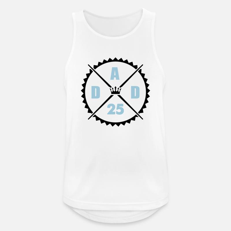 Dad 25 - Männer Tank Top atmungsaktiv - Weiß