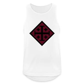 Kreuz von Jerusalem - Männer Tank Top atmungsaktiv - Weiß - Vorne - Nick (188cm)