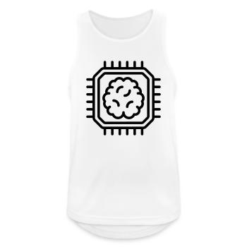 Künstliche Intelligenz - Männer Tank Top atmungsaktiv - Weiß - Vorne - Nick (188cm)