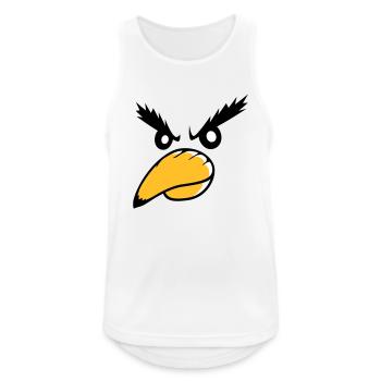 Corbeau oiseau Peeps Mal Cool Drôle Bande dessinée Humour Amusant - Débardeur respirant Homme - blanc - Devant - Nick (188cm)