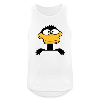 Duck looks funny goofy anxious confused comic - Men's Breathable Tank Top - white - Front - Nick (188cm)