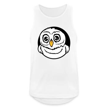 Eule Vogel Uhu Nachtvogel Schleiereule Kauz Comic - Männer Tank Top atmungsaktiv - Weiß - Vorne - Nick (188cm)