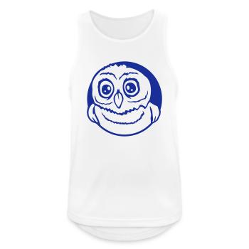 Eule Vogel Uhu Nachtvogel Schleiereule Kauz Comic - Männer Tank Top atmungsaktiv - Weiß - Vorne - Nick (188cm)