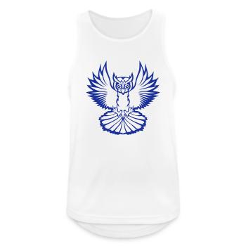 Eule Vogel Uhu Nachtvogel Schleiereule fliegt Cool - Männer Tank Top atmungsaktiv - Weiß - Vorne - Nick (188cm)