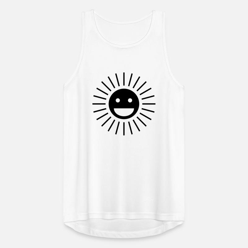 Soleil heureux | Conception de visage de soleil heureux Débardeur respirant Homme