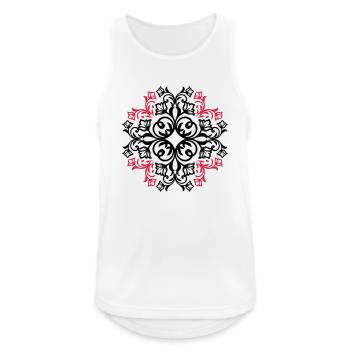 Symbole floral d’ornement - Débardeur respirant Homme - blanc - Devant - Nick (188cm)