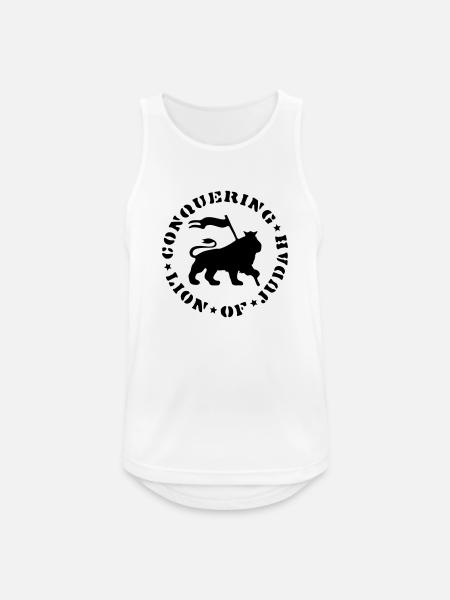 Lion of Judah - Männer Tank Top atmungsaktiv - Weiß