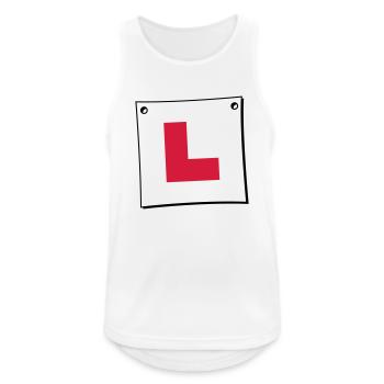 Learner Plate - Men's Breathable Tank Top - white - Front - Nick (188cm)