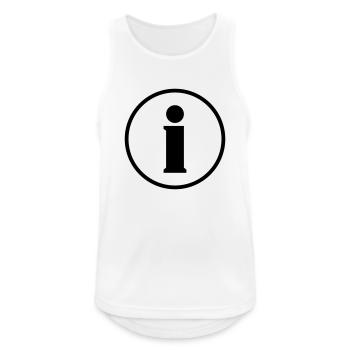 Info - Männer Tank Top atmungsaktiv - Weiß - Vorne - Nick (188cm)