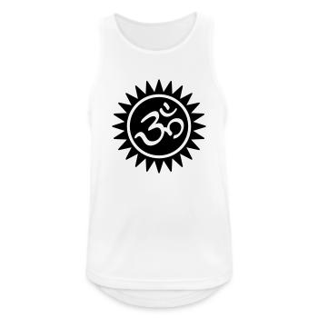 Devanagari Om - Männer Tank Top atmungsaktiv - Weiß - Vorne - Nick (188cm)