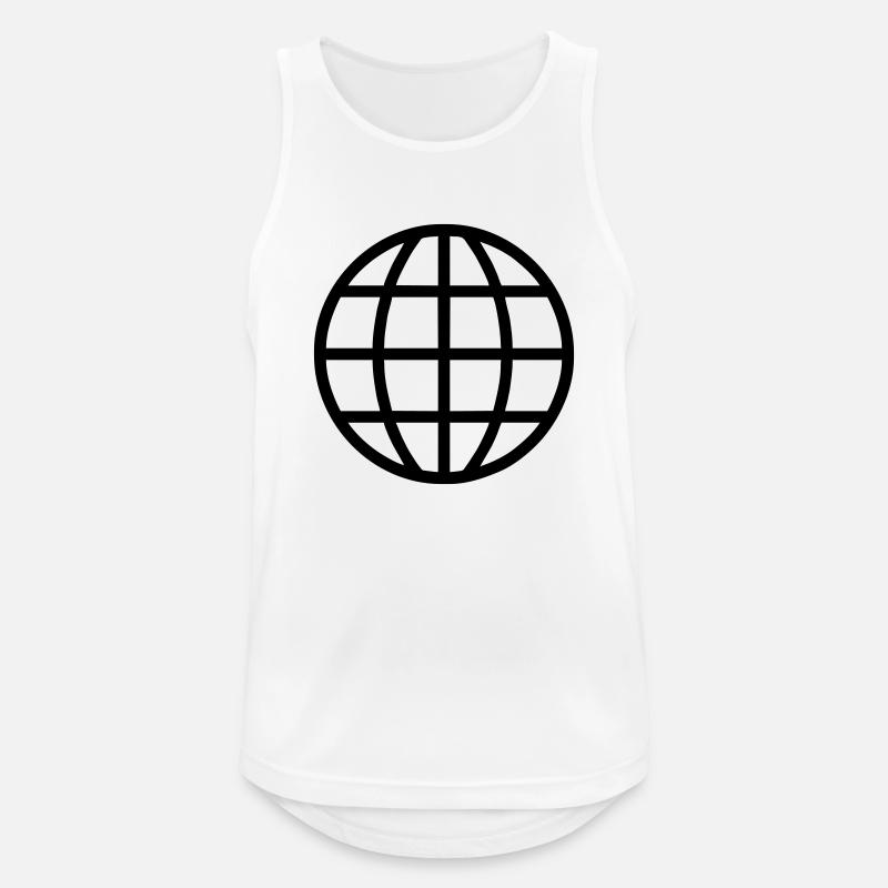 Welt World - Männer Tank Top atmungsaktiv - Weiß