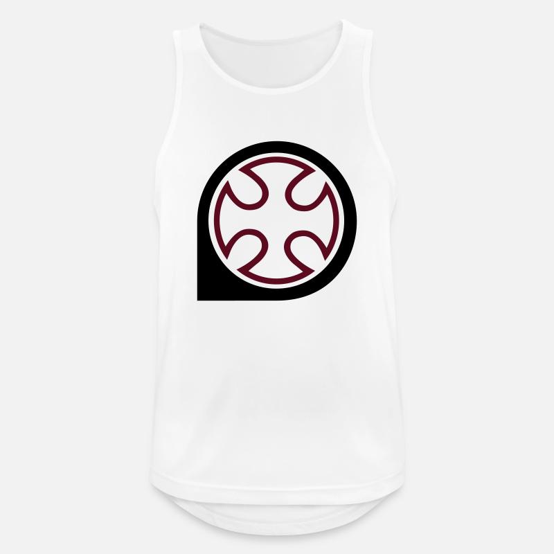 CELTIC CROSS - Männer Tank Top atmungsaktiv - Weiß